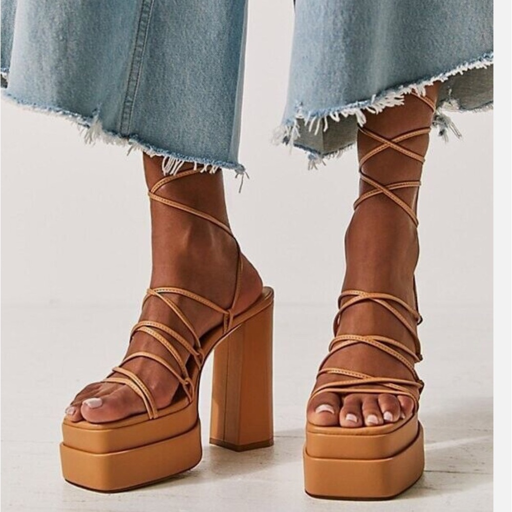 Jeffrey Campbell Juno Platform Sandals Natural